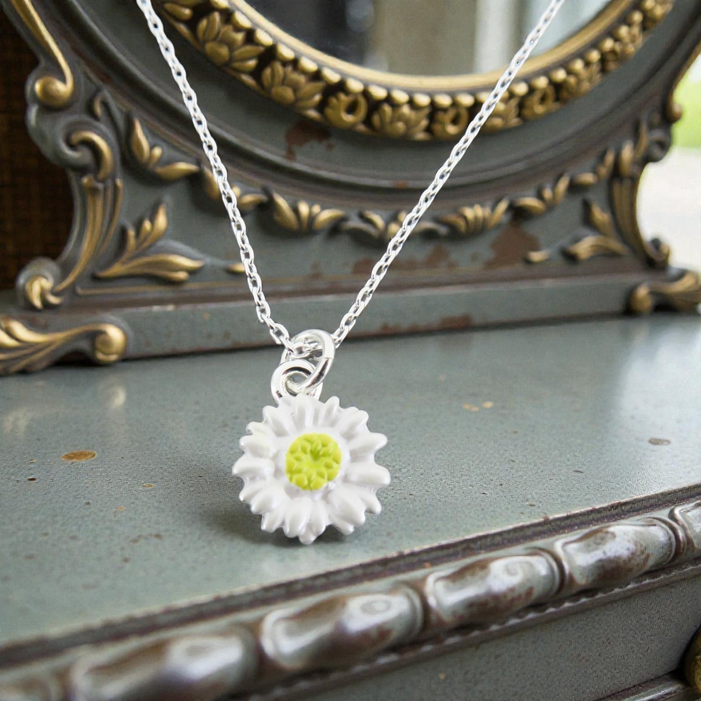 A Daisy Necklace available to buy from Fig and Rose Home.