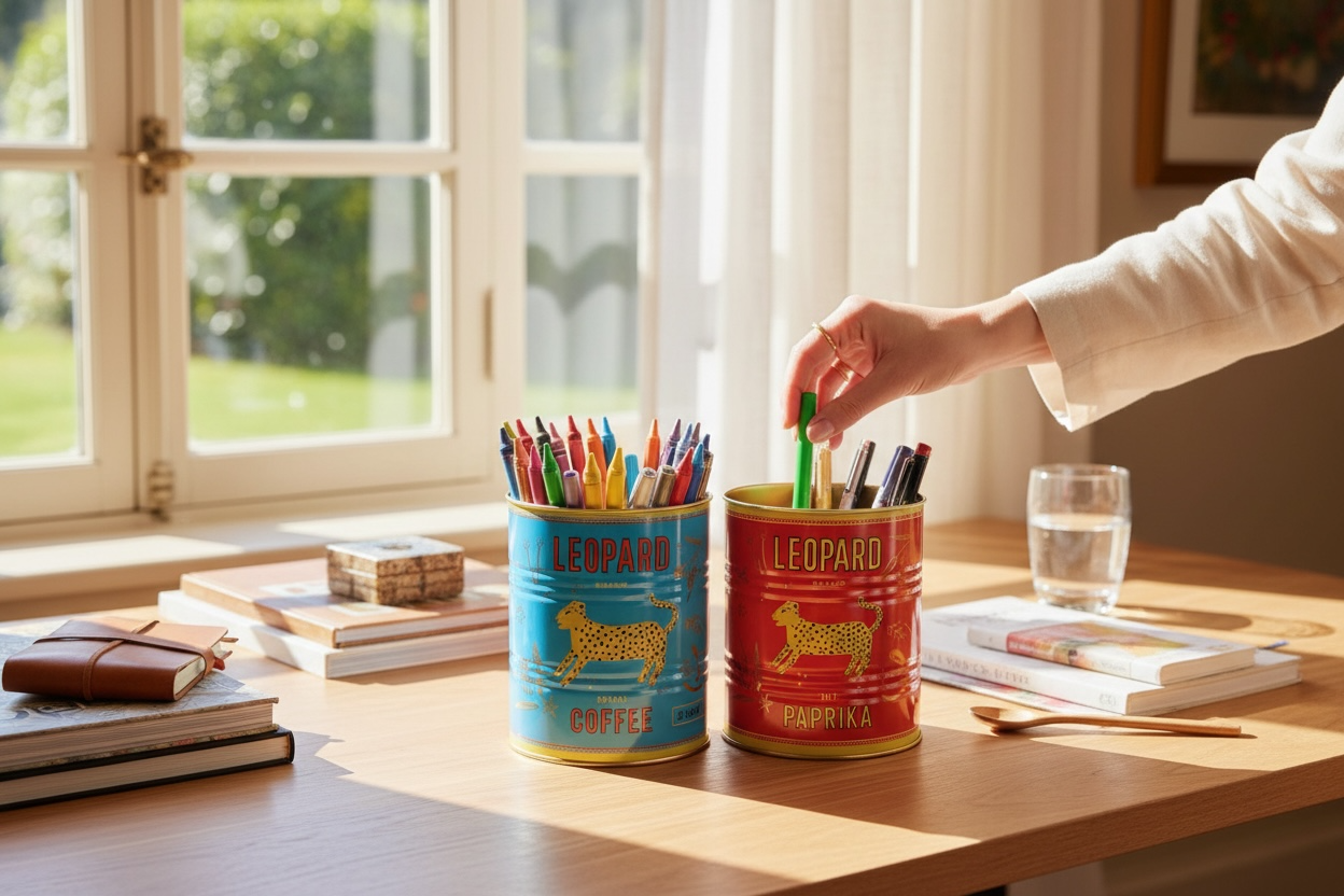 Leopard Retro Storage Tins