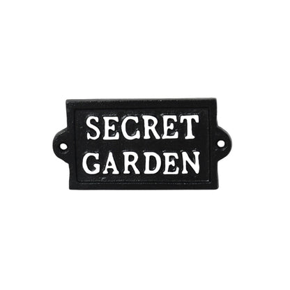 Cast Iron Secret Garden Sign