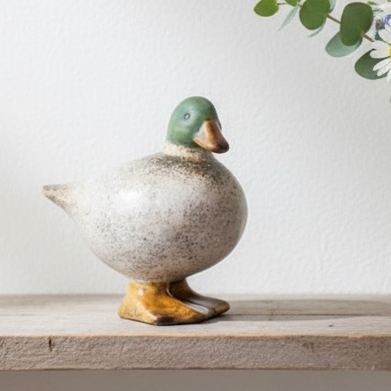 Ceramic Speckled Duck Ornaments frtom Fig and Rose.