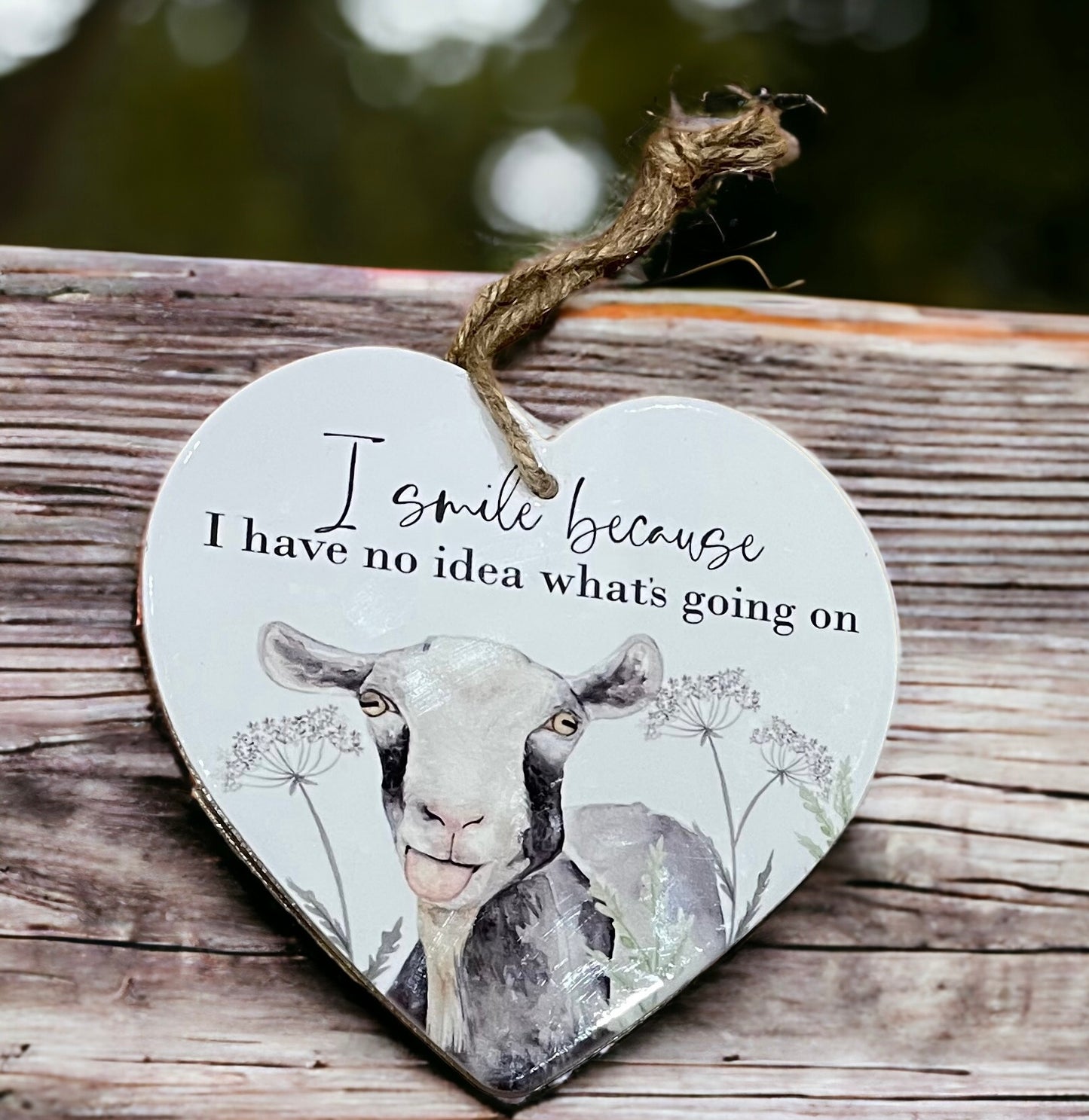 Goat Ceramic Hanging Plaque from Fig and Rose