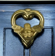 Brass Heart with Bee Door Knocker from Fig and Rose