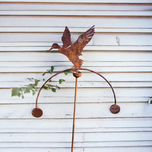Wind Rocker Duck | Balancing Duck | Metal Garden Decor