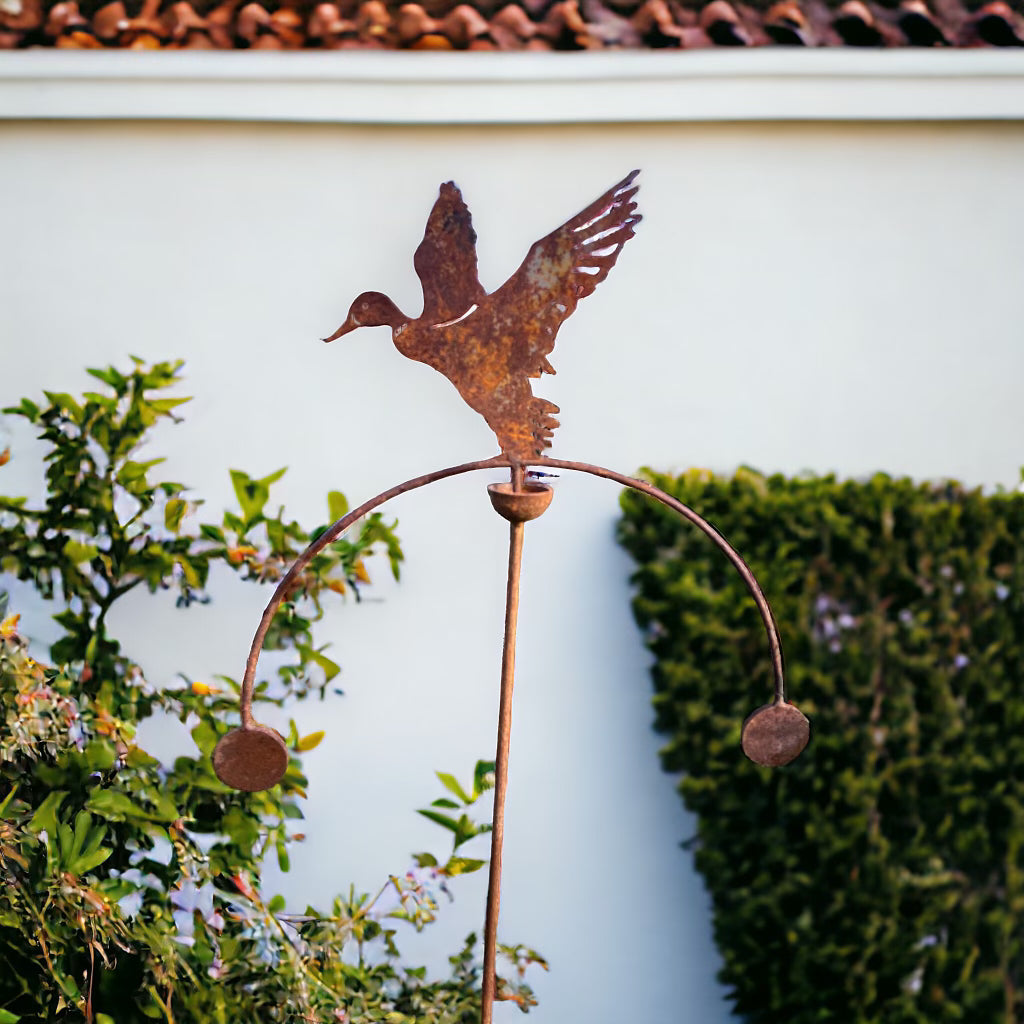 Wind Rocker Duck | Balancing Duck | Metal Garden Decor
