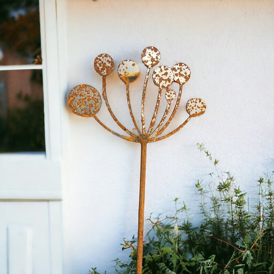 5ft Cow Parsley Steel Garden Stake Plant Pin Set of Three