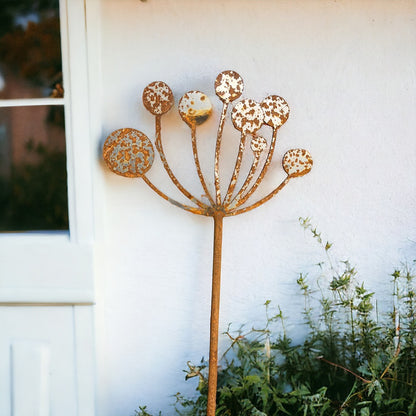 5ft Cow Parsley Steel Garden Stake Set of Three from Fig and Rose