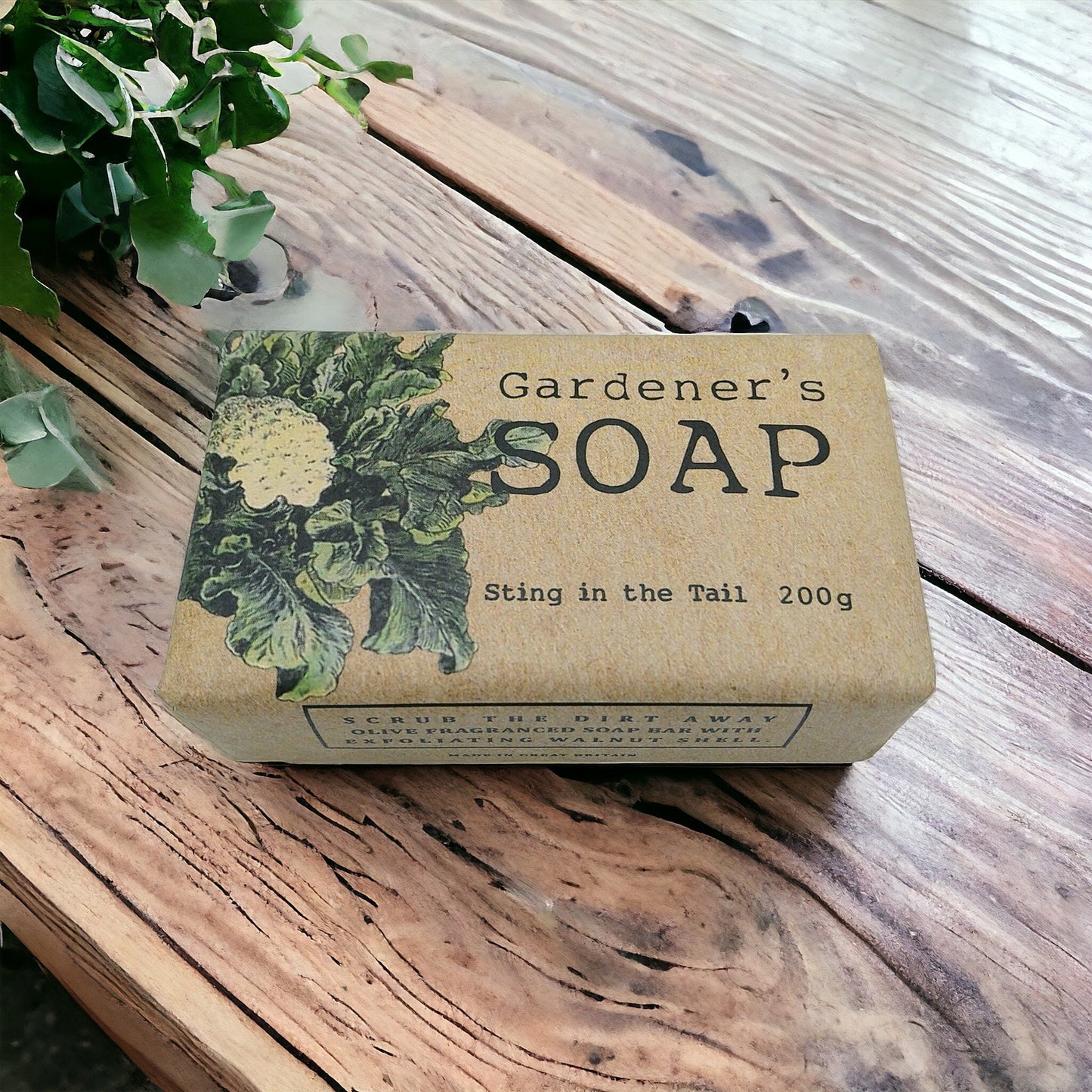 Gardener's Exfoliating Soap | Gift for a Gardener | Olive Fragrance with Exfoliating Walnut Shell | Gardener’s Soap