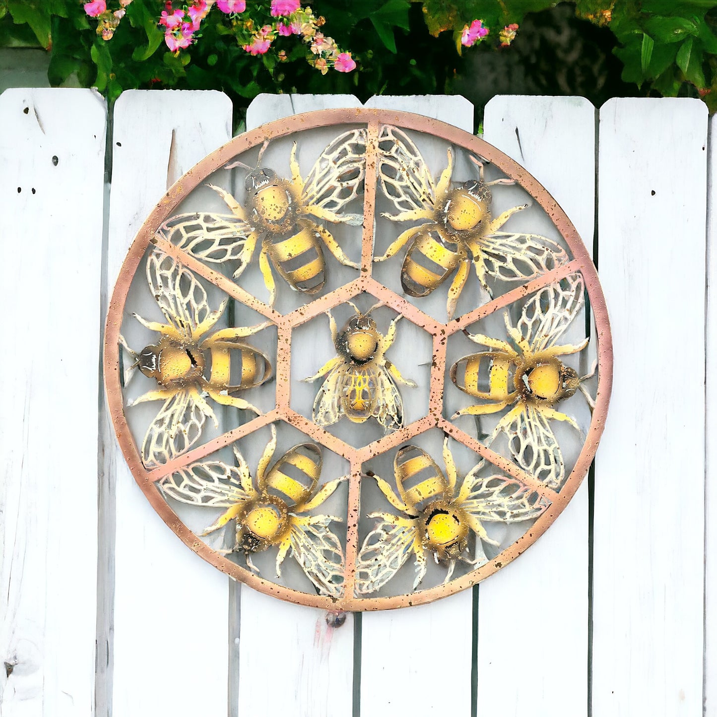 Bee Plaque | Garden Art | Garden Decor | Bee Art