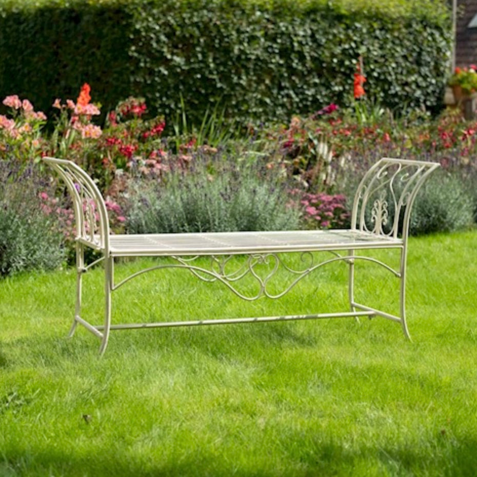 Long Metal Garden Seat from Fig and Rose