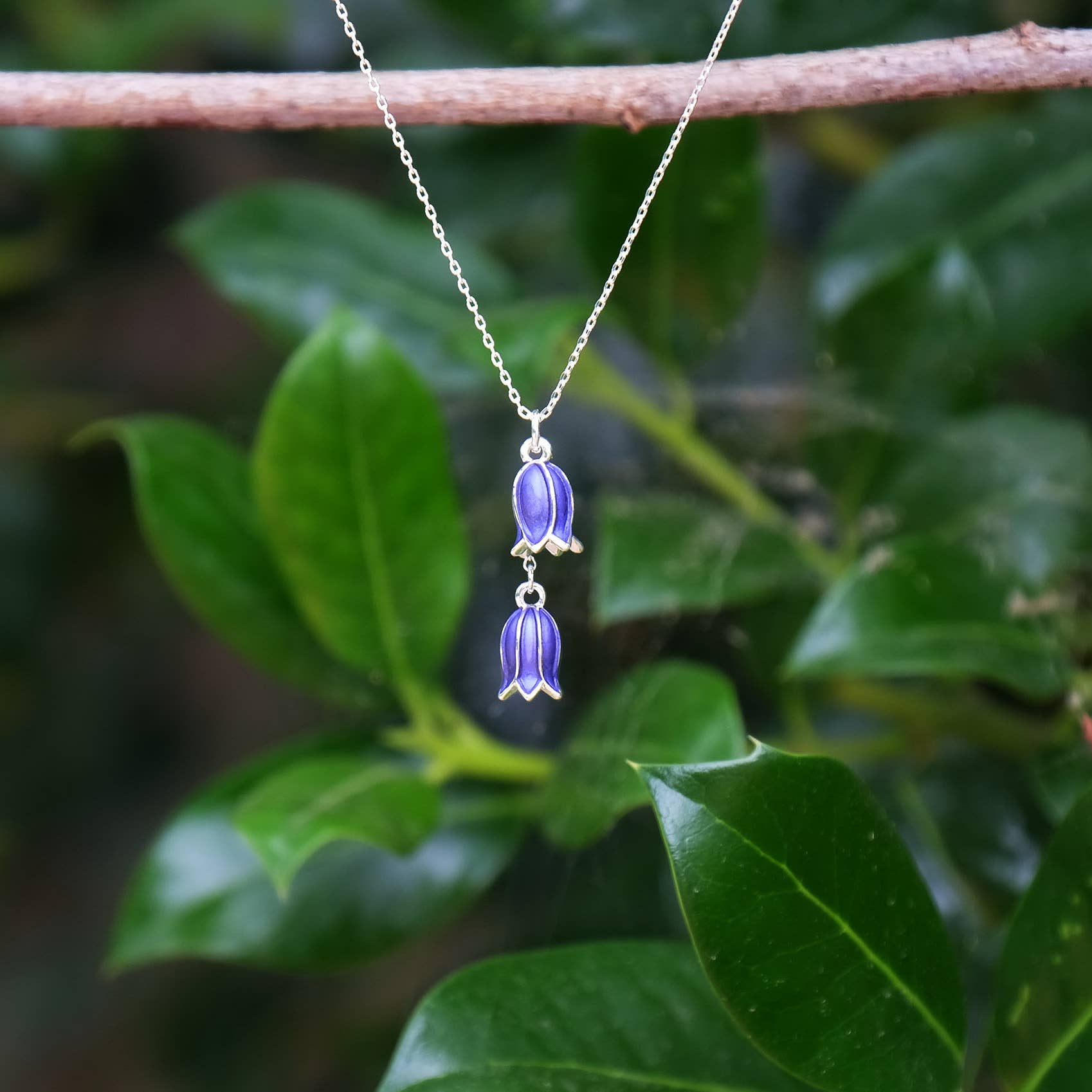 A Bluebell Pendant Necklace available to buy from Fig and Rose Home.
