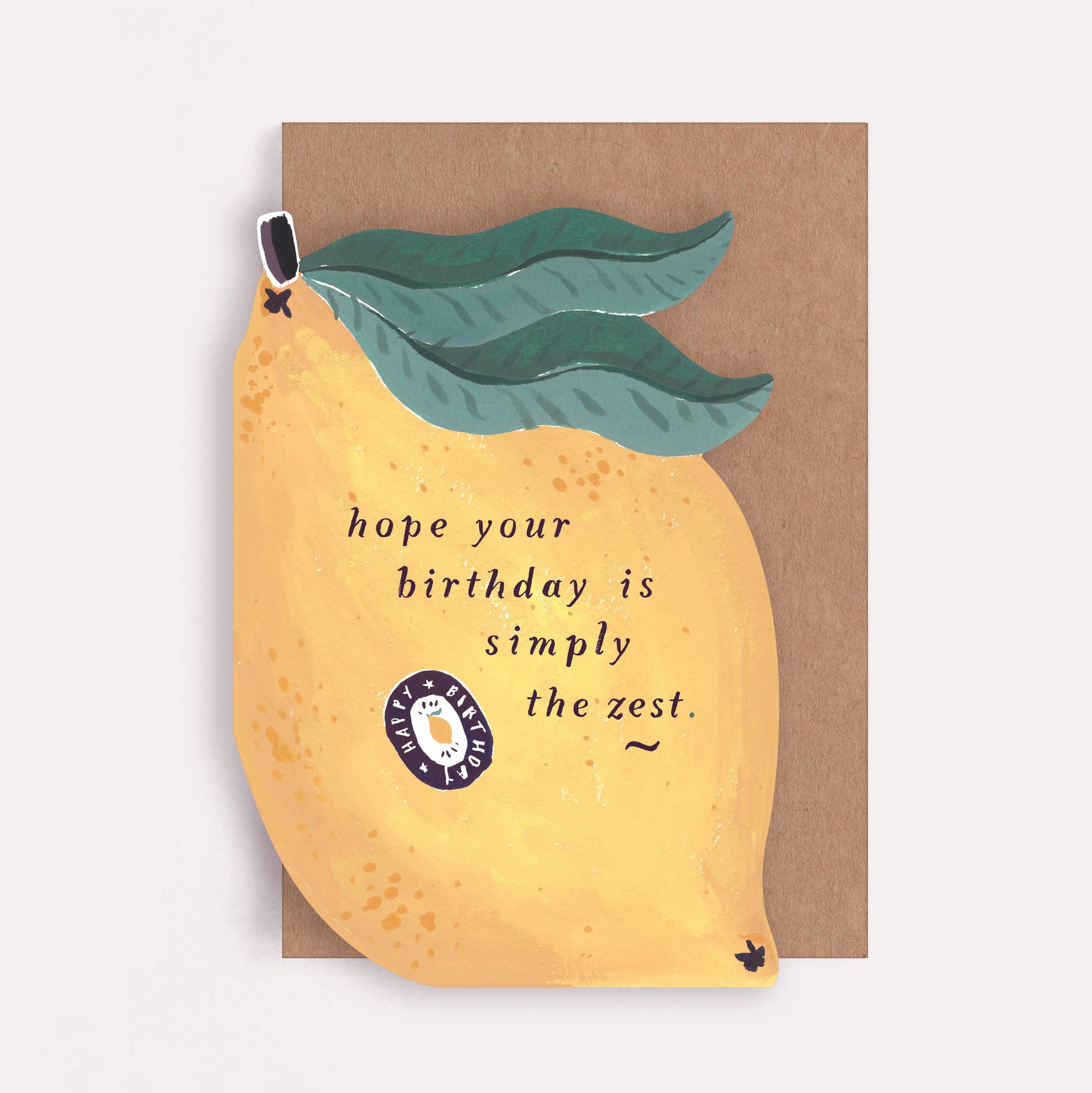 A Lemon Zest Birthday Card available to buy from Fig and Rose Home.