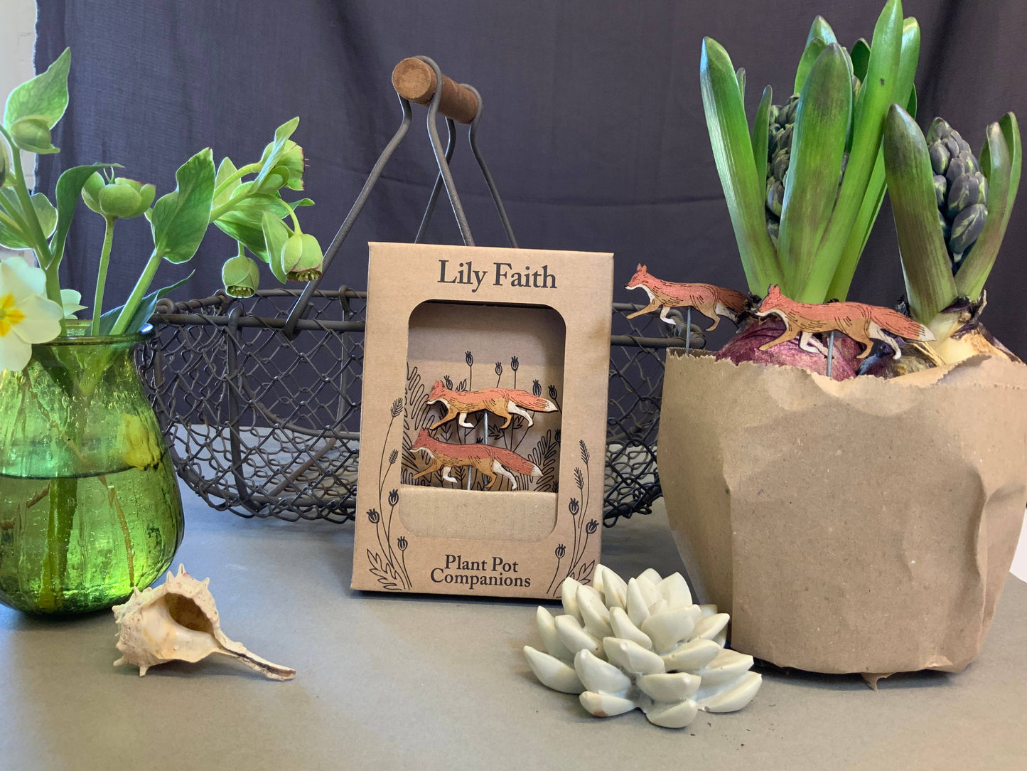 A Fox Plant Pot Companions available to buy from Fig and Rose Home.