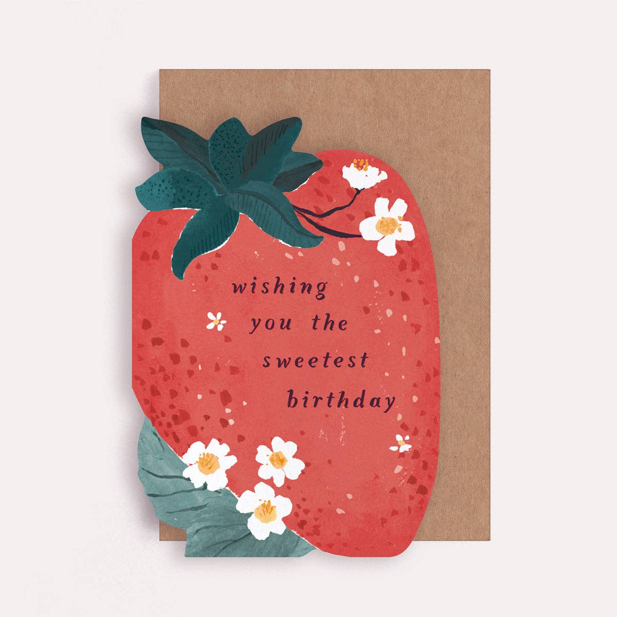 A Sweet Strawberry Birthday Card available to buy from Fig and Rose Home.