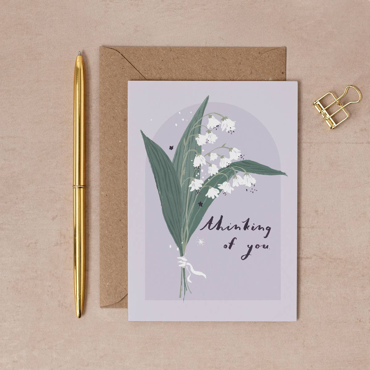 A Thinking of You Flowers Card available to buy from Fig and Rose Home.