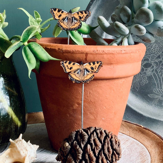 A Tortoiseshell Butterfly Plant Pot Companions available to buy from Fig and Rose Home.