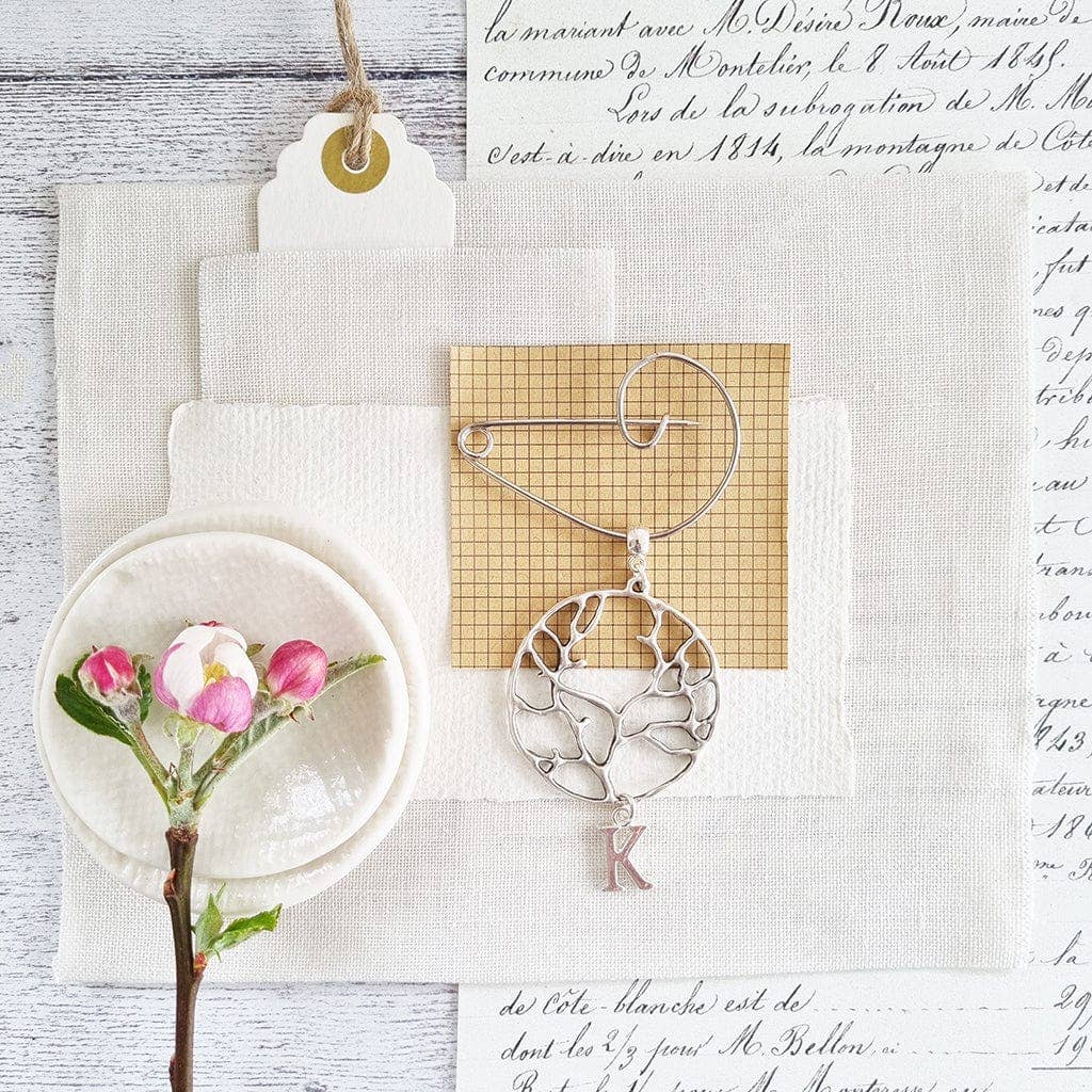 A Tree of Life Brooch available to buy from Fig and Rose Home.