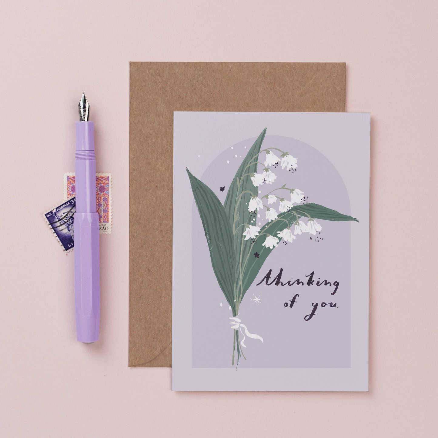 A Thinking of You Flowers Card available to buy from Fig and Rose Home.