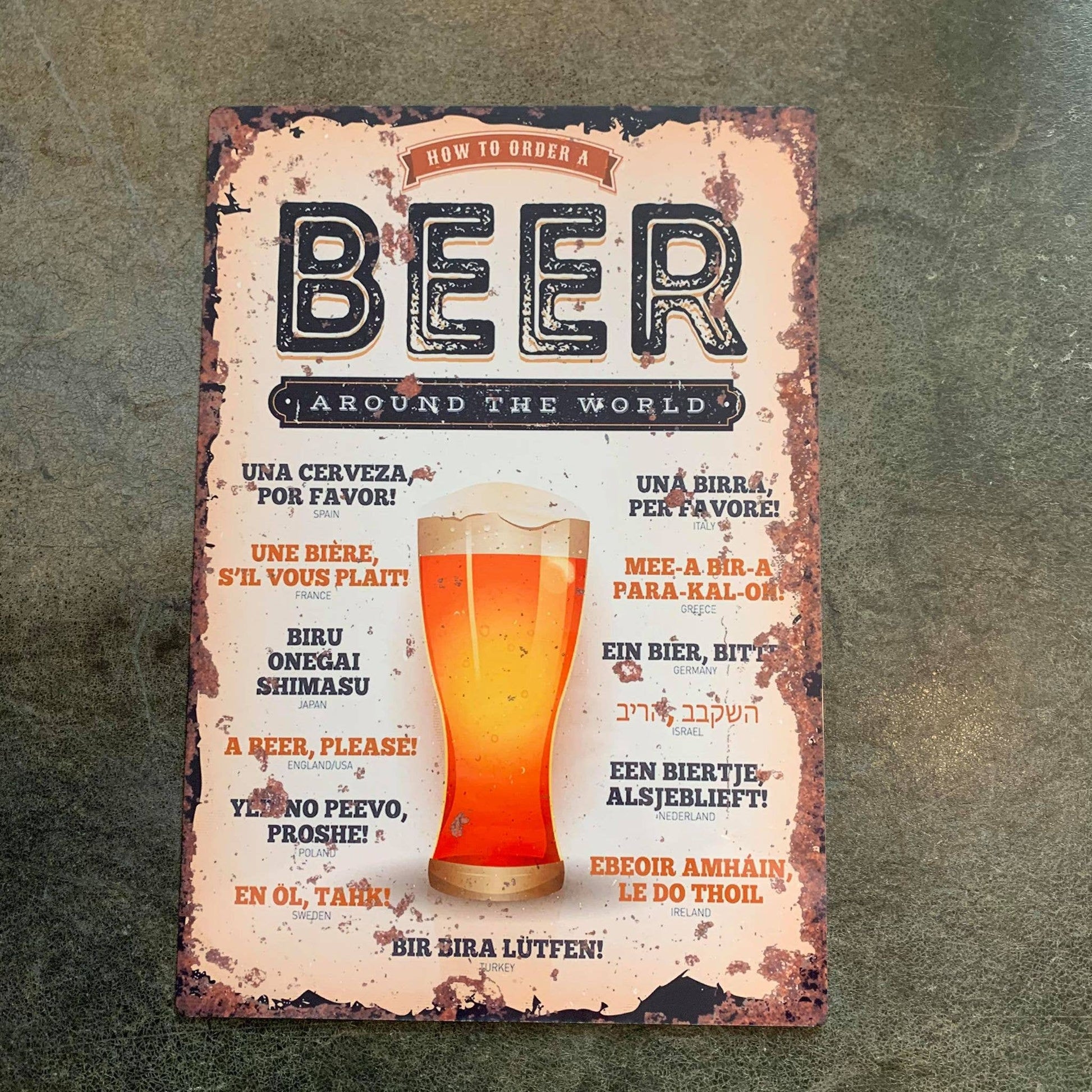 A Order A Beer Metal Sign available to buy from Fig and Rose Home.