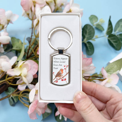 A Robin Keyring available to buy from Fig and Rose Home.