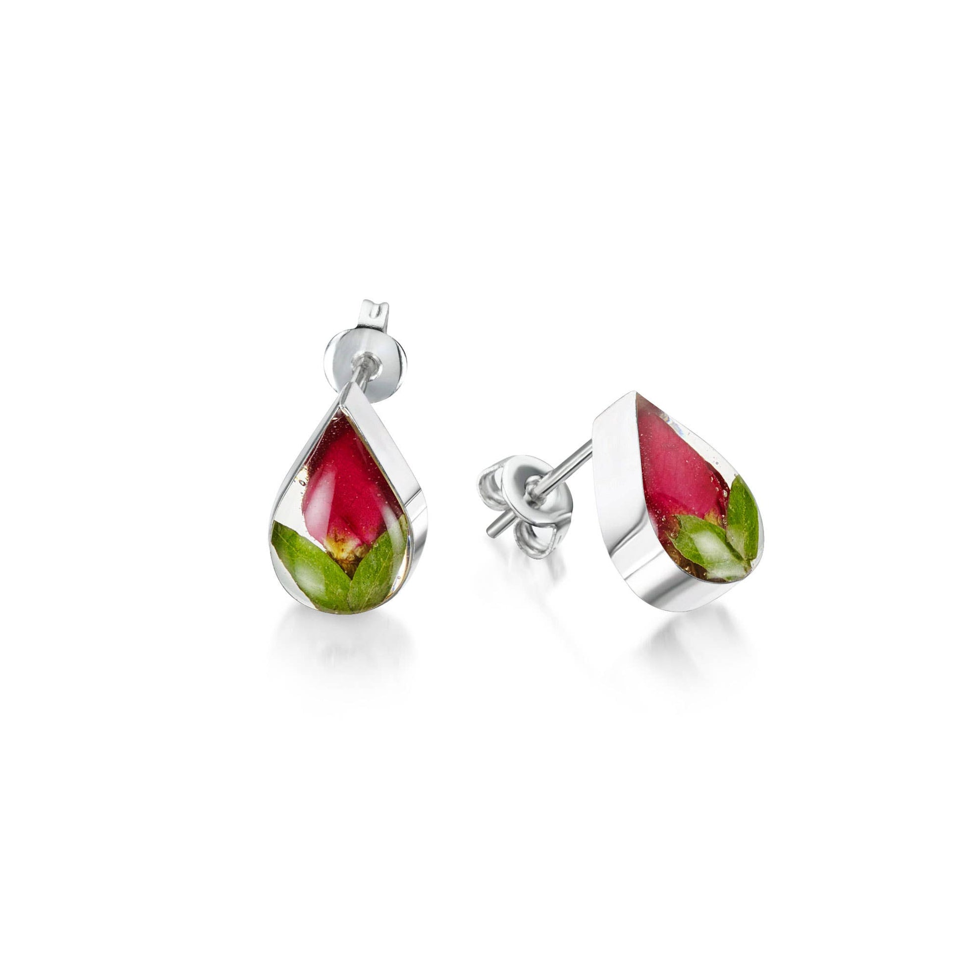 A Rose Bud Silver Stud Earrings available to buy from Fig and Rose Home.