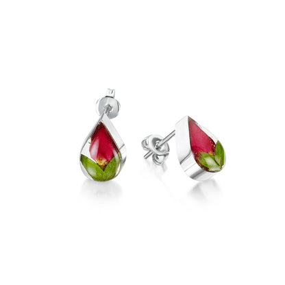 A Rose Bud Silver Stud Earrings available to buy from Fig and Rose Home.