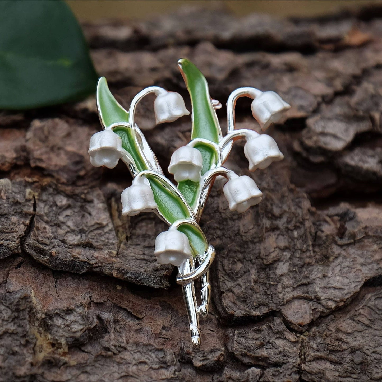 A Lily Of The Valley Brooch available to buy from Fig and Rose Home.