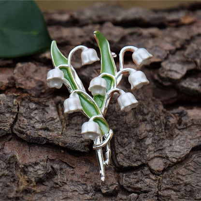 A Lily Of The Valley Brooch available to buy from Fig and Rose Home.