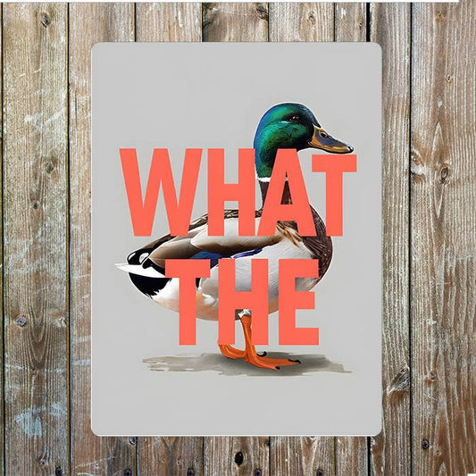 A What The Duck Metal Sign Plaque available to buy from Fig and Rose Home.