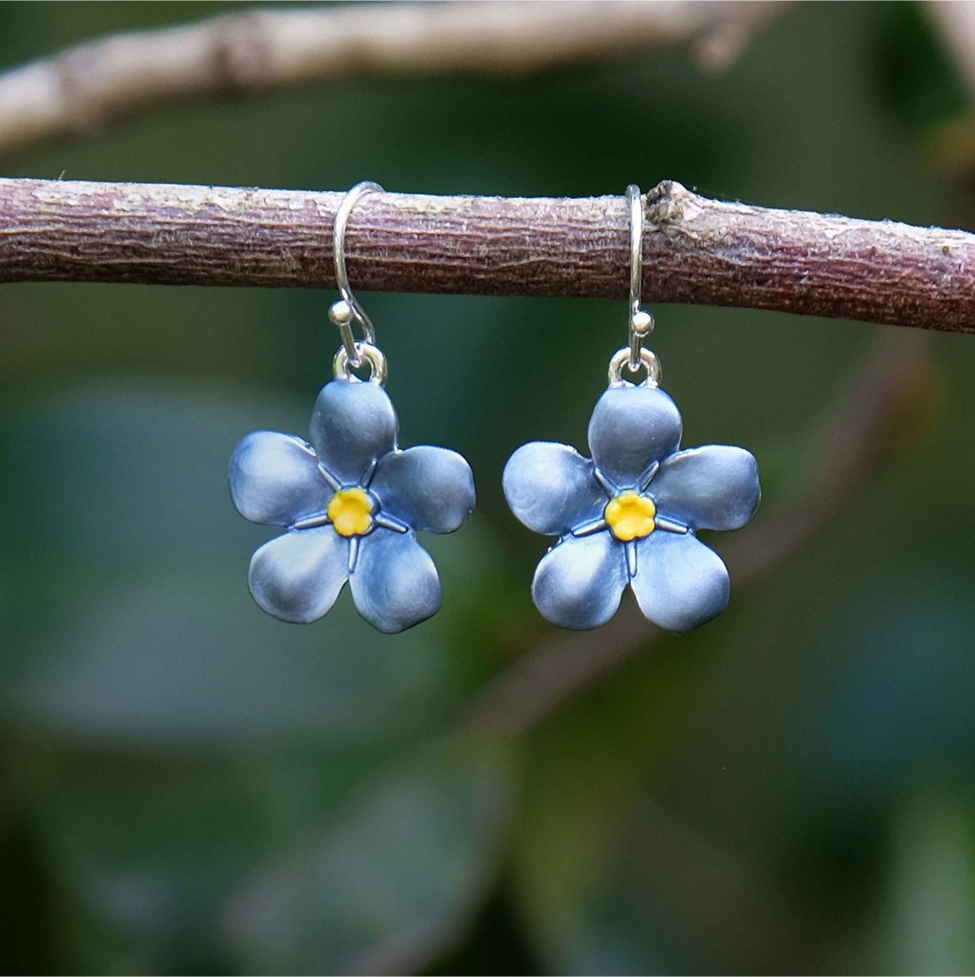 A Forget Me Not Dangly Earrings available to buy from Fig and Rose Home.