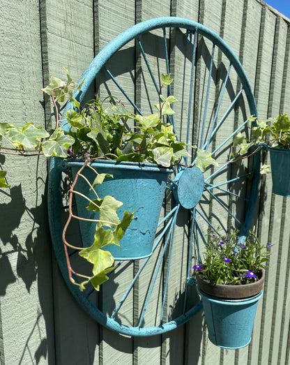 Bicycle Wheel Planter from Fig and Rose