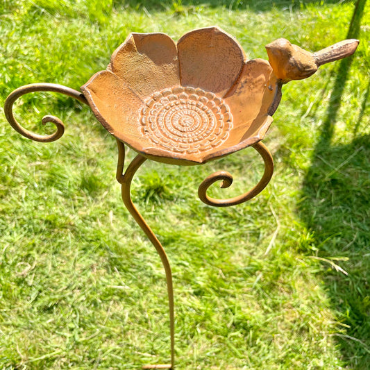 Gold Bird Bath | Cast Iron