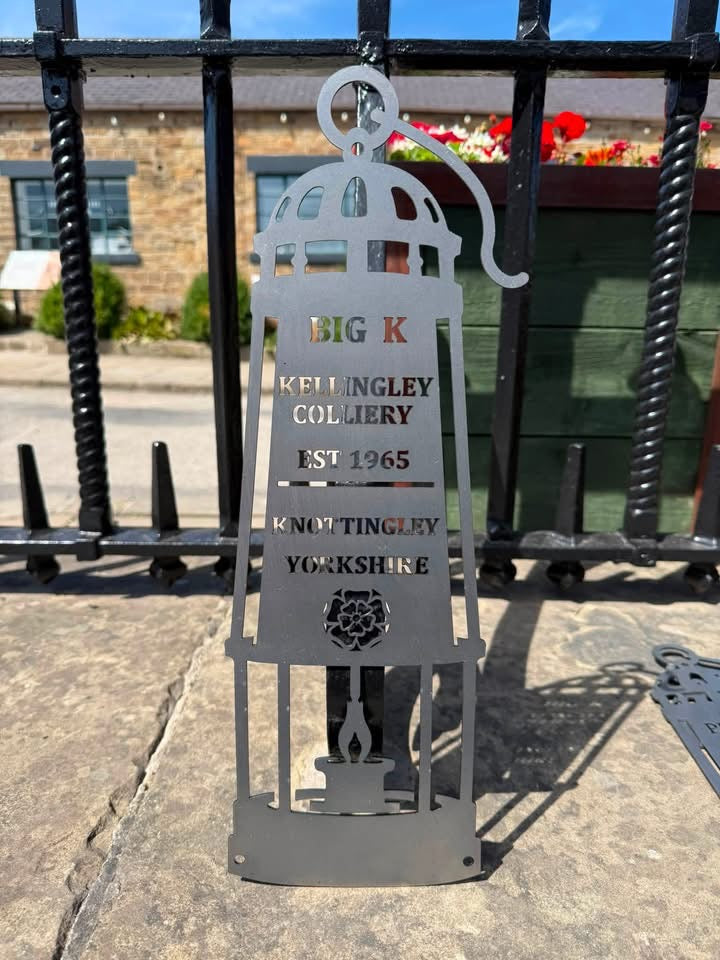 Kellingley colliery miners lamp sign from Fig and Rose.