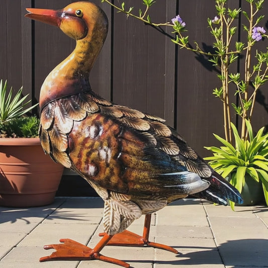 Metal Duck Garden Ornament from Fig and Rose