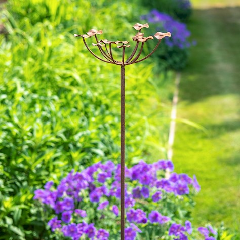 Cow Parsley | Rusty Flower Stake | Plant Support | 115cm | 130cm - Collection Only**