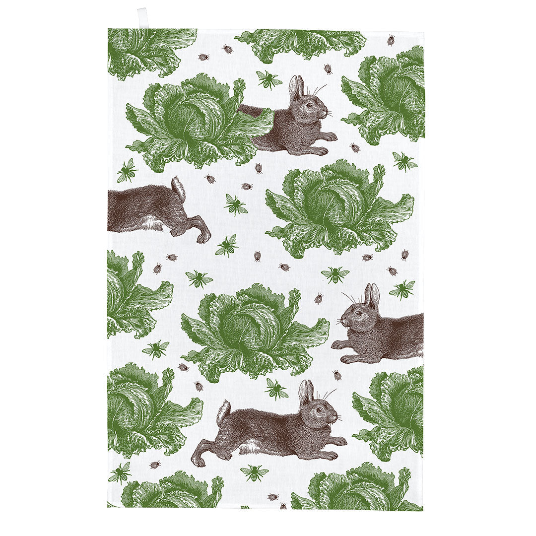 Thornback & Peel Tea Towel - Rabbit & Cabbage from Fig and Rose