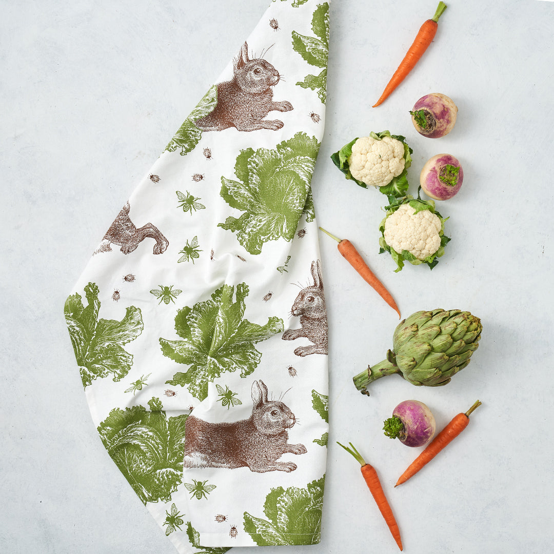 Thornback & Peel | Rabbit & Cabbage | Tea Towel