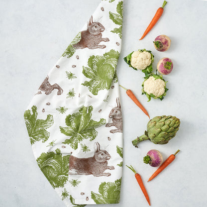 Thornback & Peel Tea Towel - Rabbit & Cabbage from Fig and Rose