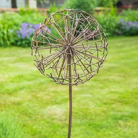 Rusty Allium Garden Stake from Fig and Rose