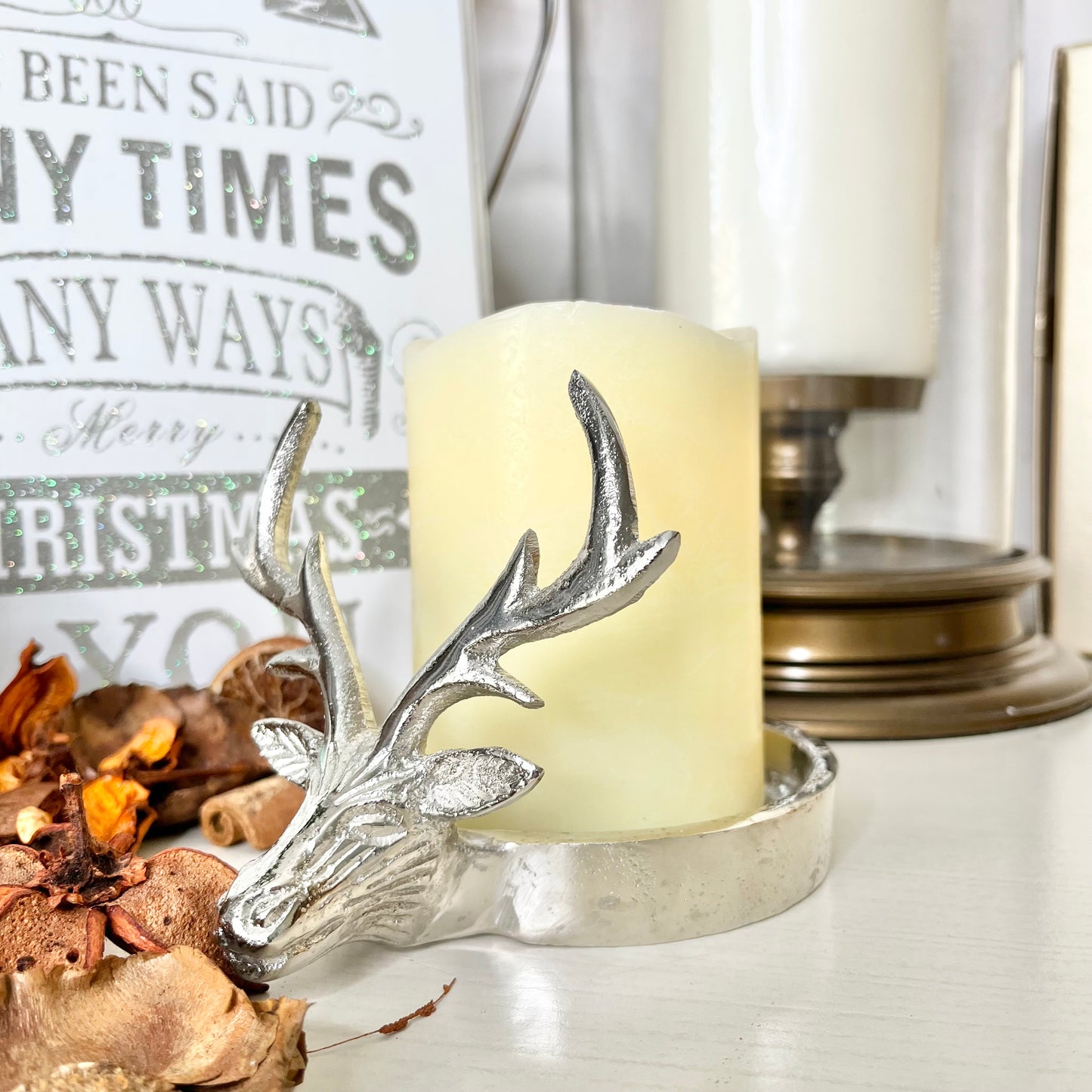 Stag Head Candle Holder