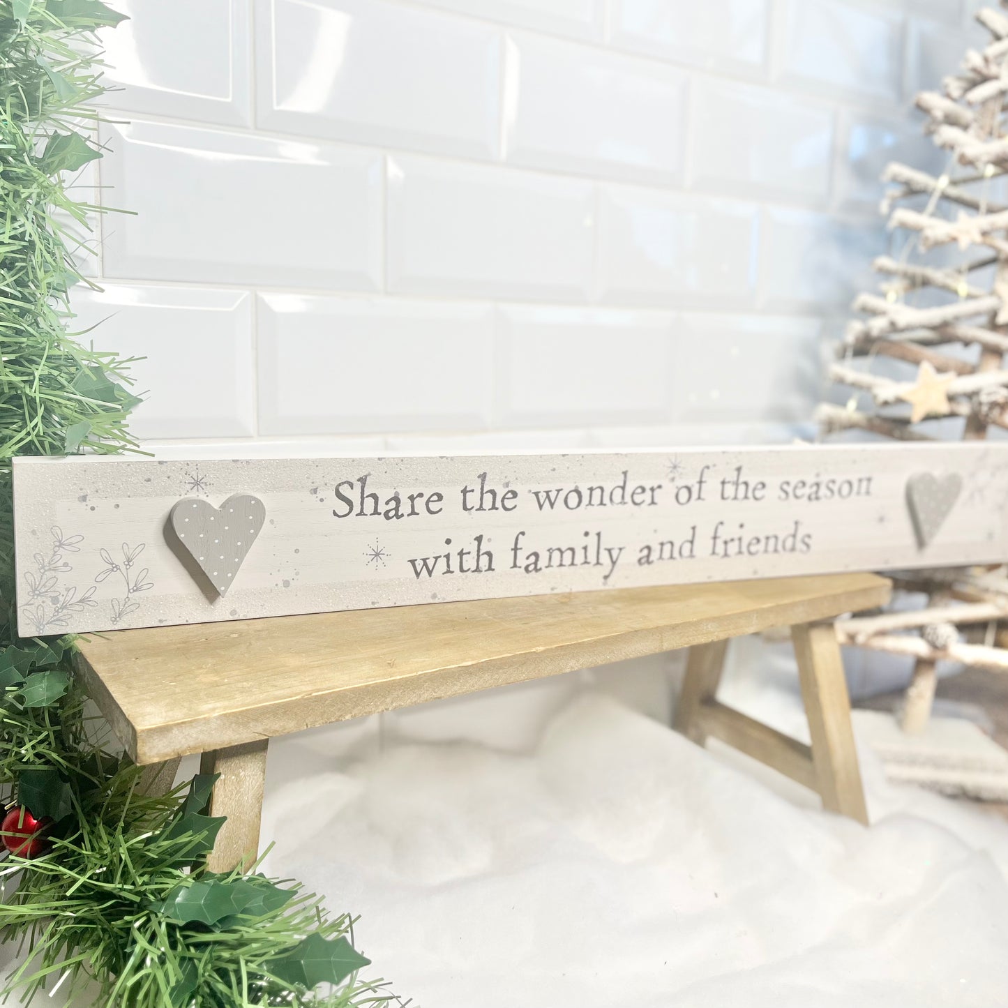 Christmas Plaque - Share the wonders of the season with family and friends.