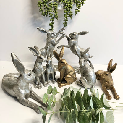 Silver and Bronze Hares