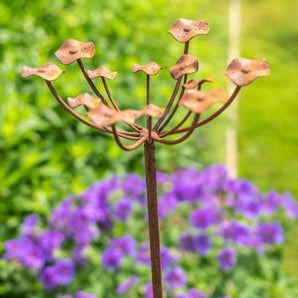 Cow Parsley | Rusty Flower Stake | Plant Support | 115cm | 130cm - Collection Only**