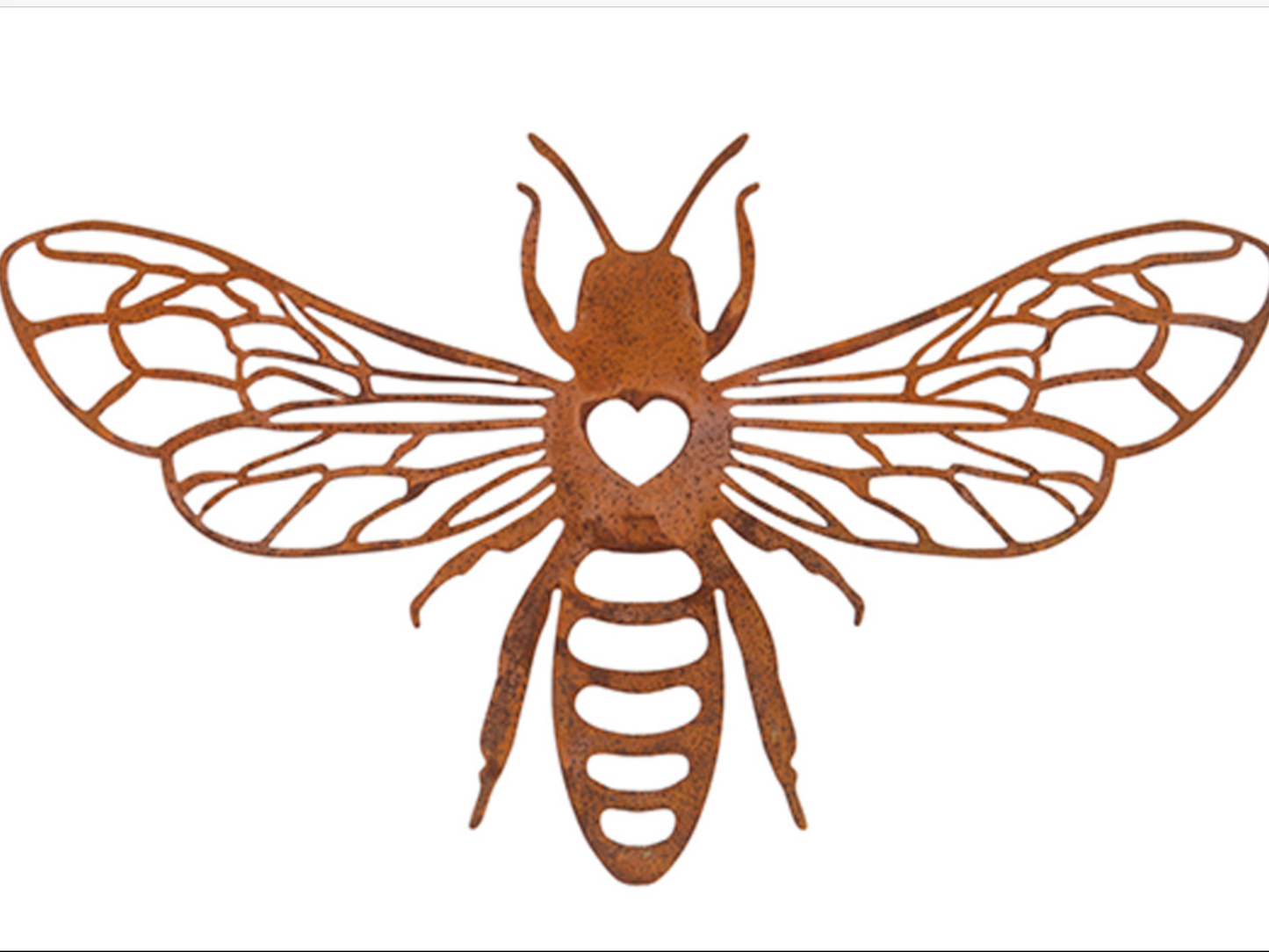Rusty Bee Wall Plaque | Garden Decor
