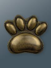 Brass PAW door knocker - Heritage Brass Finish