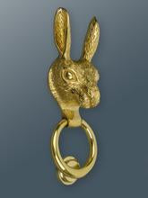 Brass Hare Door Knockers - Brass Finish