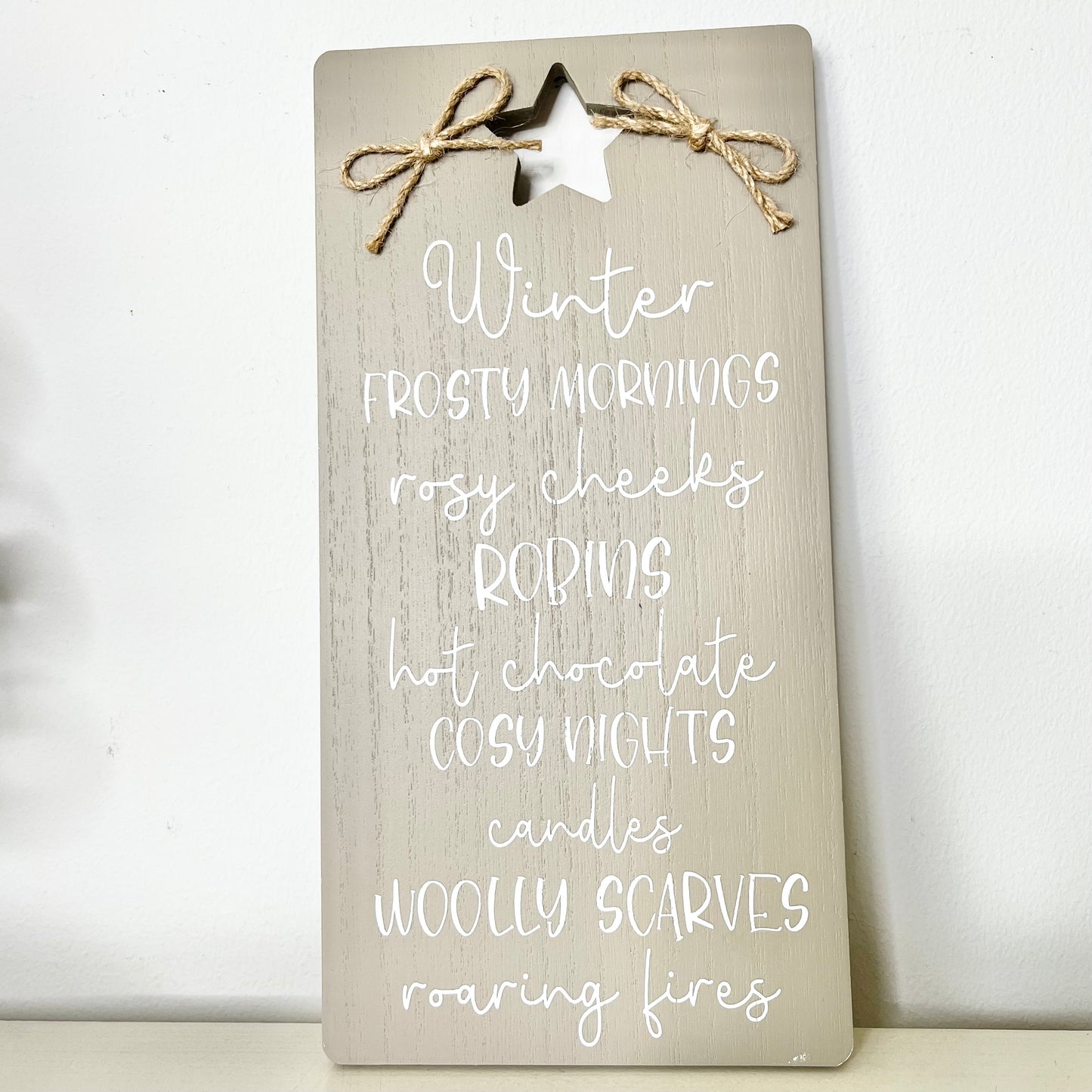 Winter Plaque with Quote