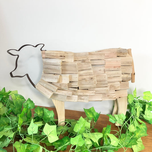 Driftwood Cow  - Handmade
