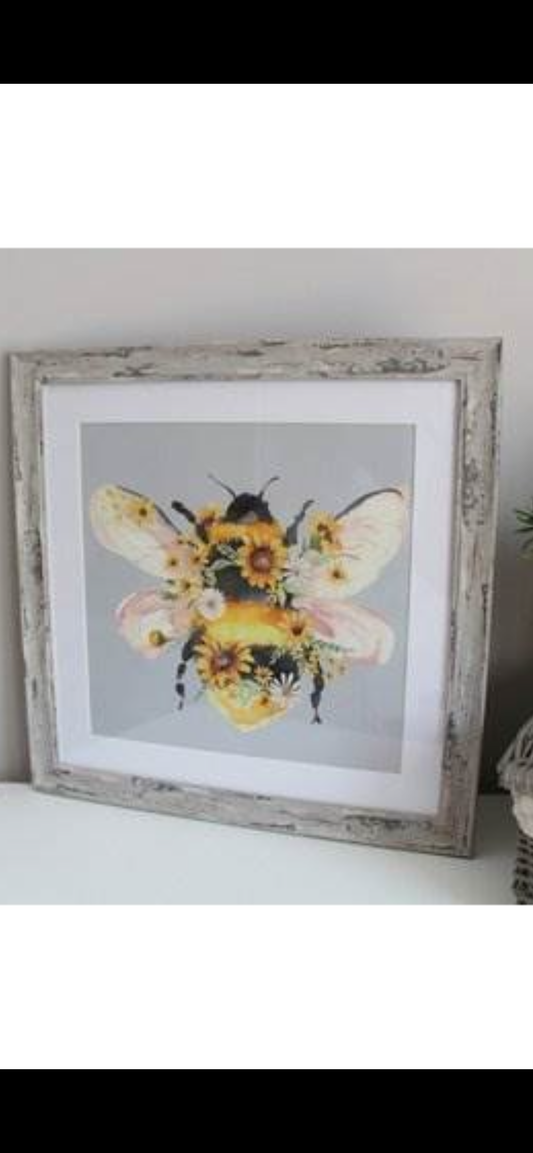 Bee Print Framed
