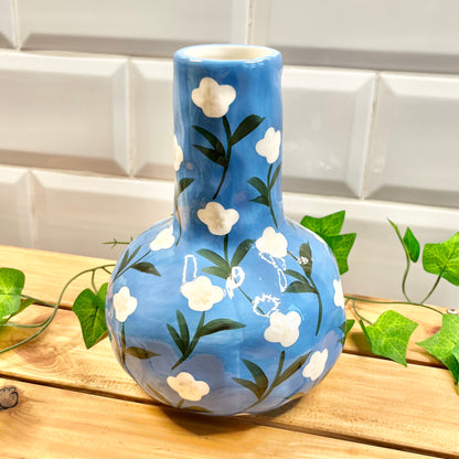 Blue Flowered Vase from Fig and Rose