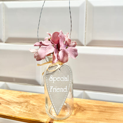 Mini Clear Vase: Pretty Blooms or Special Friend